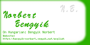 norbert bengyik business card